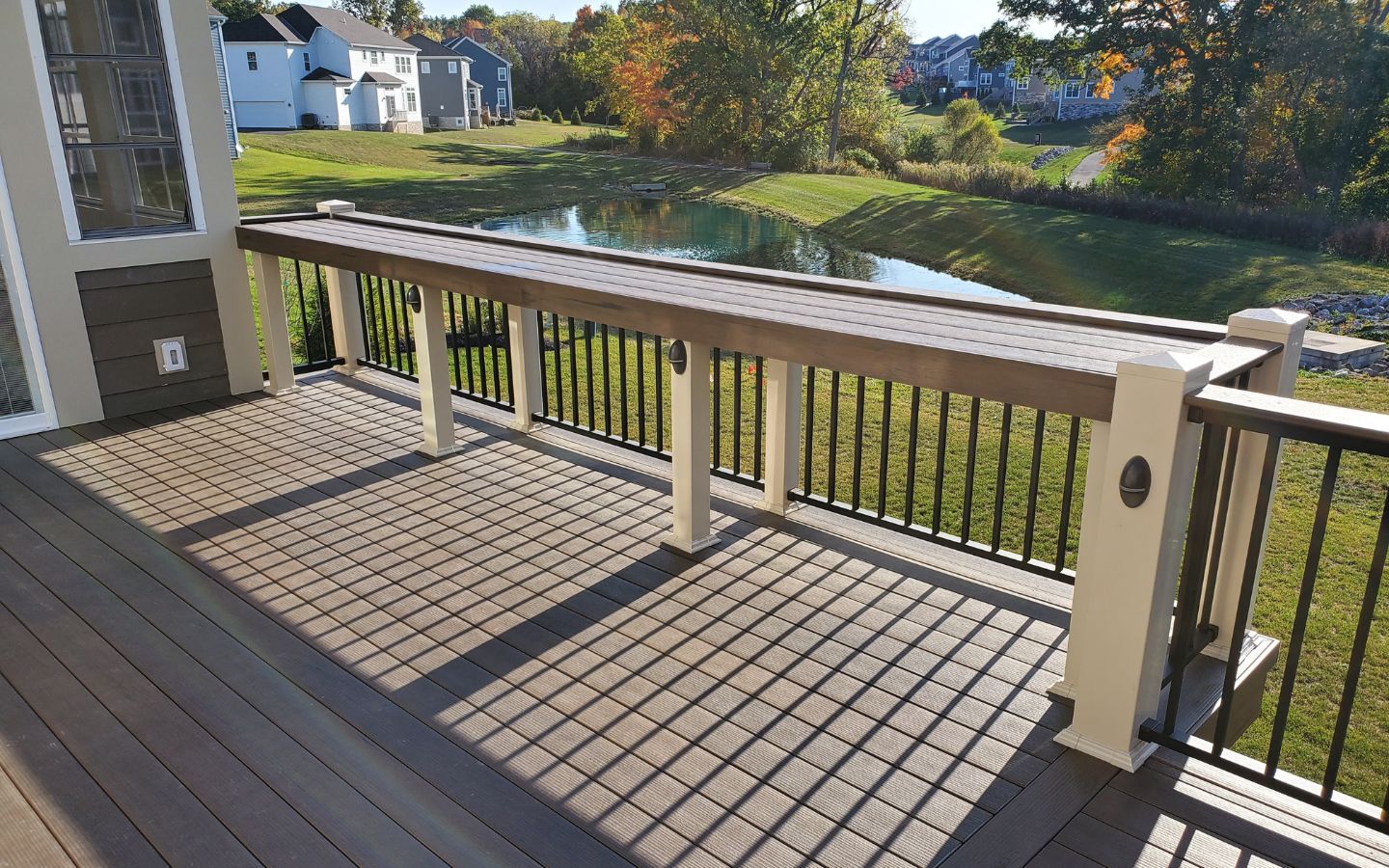 custom deck with drink rail in Columbus